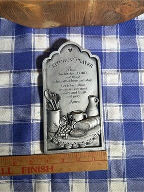 Abbey Press Kitchen  Prayer Wall Plaque 7” X 4” Pewter Finish